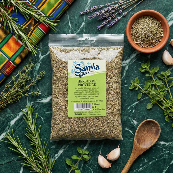 SAMIA Herbes de Provence in a 50g sachet.