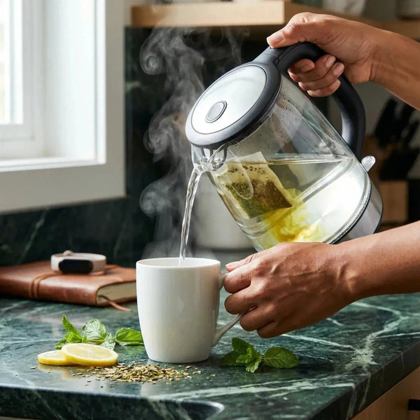 Infusion Contrôle de poids BIO PROPHYTAMINE versée dans une tasse.