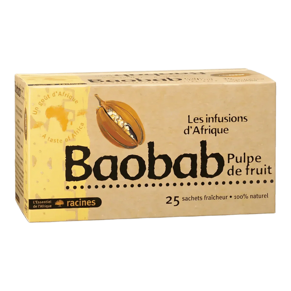 Infusion d'Afrique baobab RACINES - vue alternative packaging | Épicerie africaine NKOSI