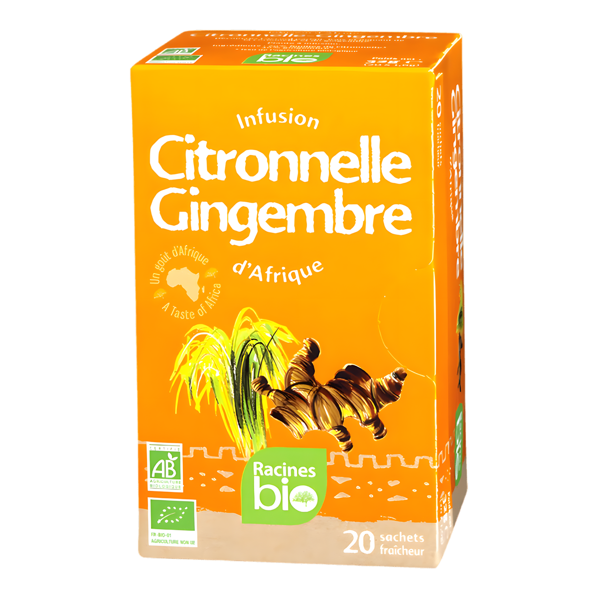 Infusion d'Afrique citronnelle gingembre RACINES