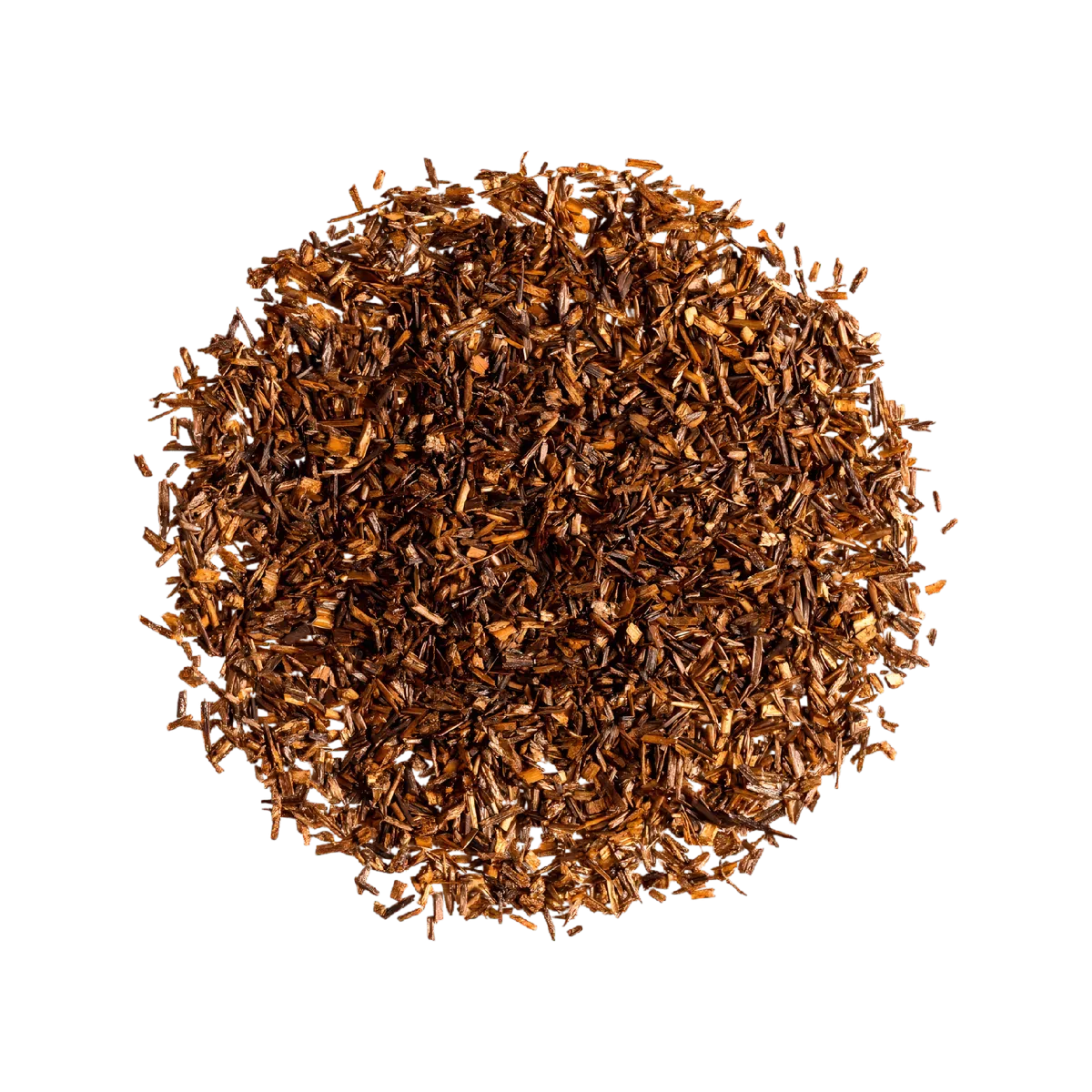 Zoom sur rooibos bio en vrac, ingrédient principal de l'infusion Afrique Rooibos BIO RACINES, riche en antioxydants.