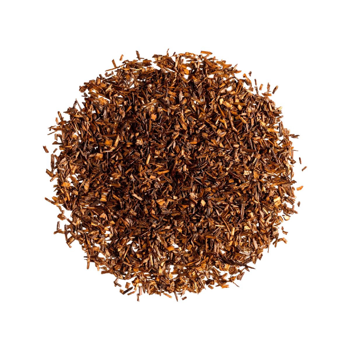 Feuilles de rooibos bio en vrac, issues de l'Infusion Afrique Rooibos BIO RACINES, infusion sans caféine aux plantes africaines.