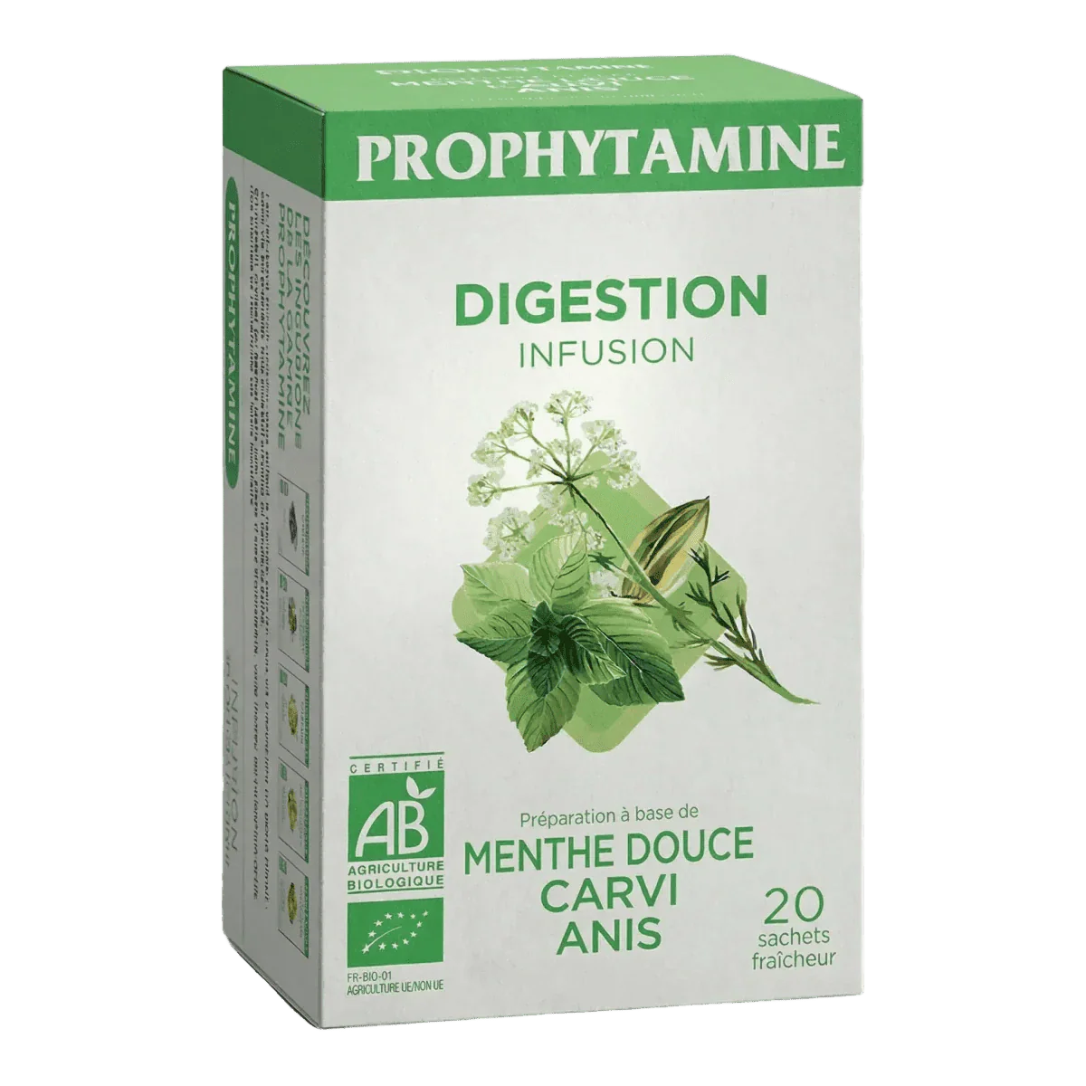 BIO PROPHYTAMINE infusiedoos Spijsvertering, smaken zachte munt, karwij en anijs.