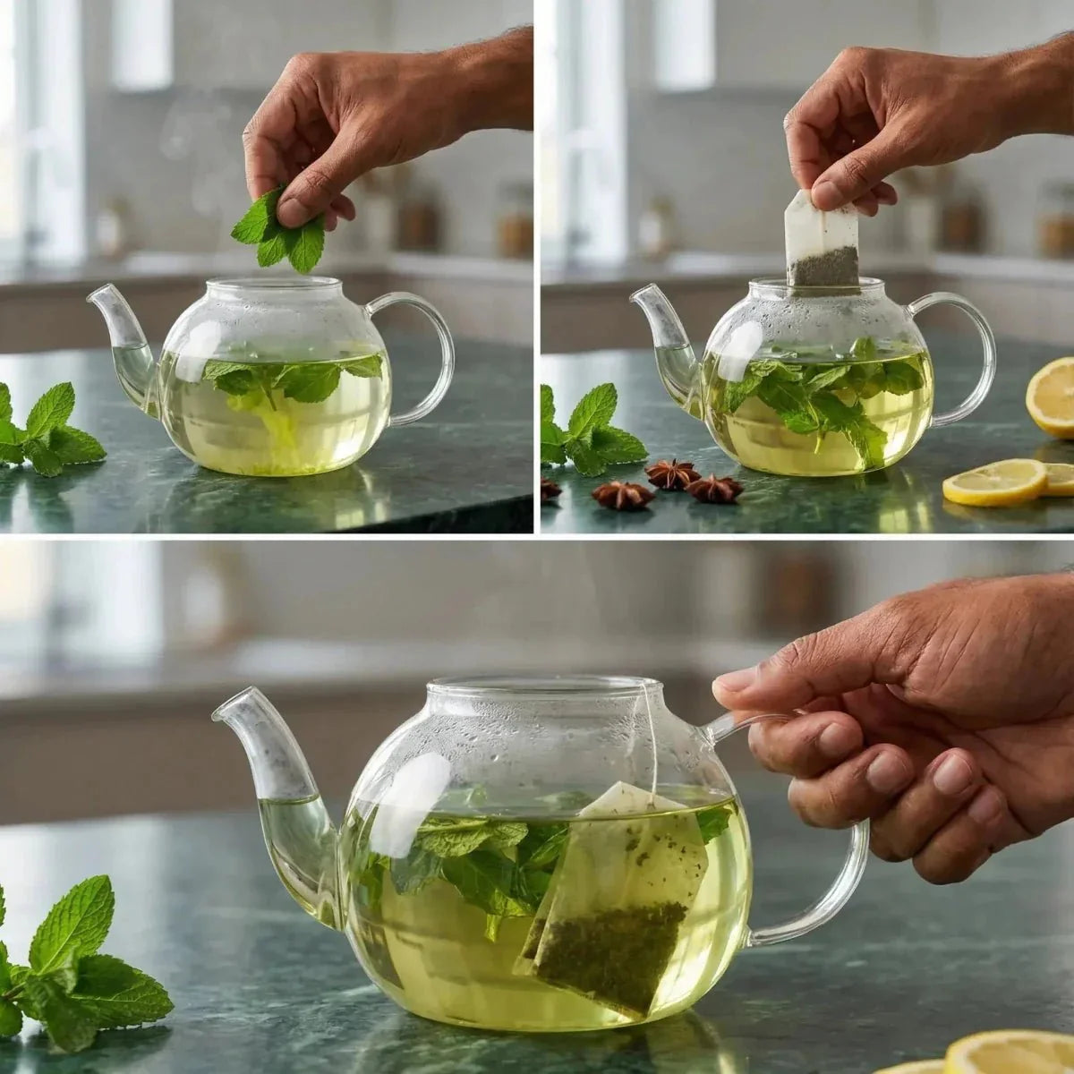 Infusie Spijsvertering BIO PROPHYTAMINE. Samenstelling in drieluik: bereiding van een kruidenthee in.