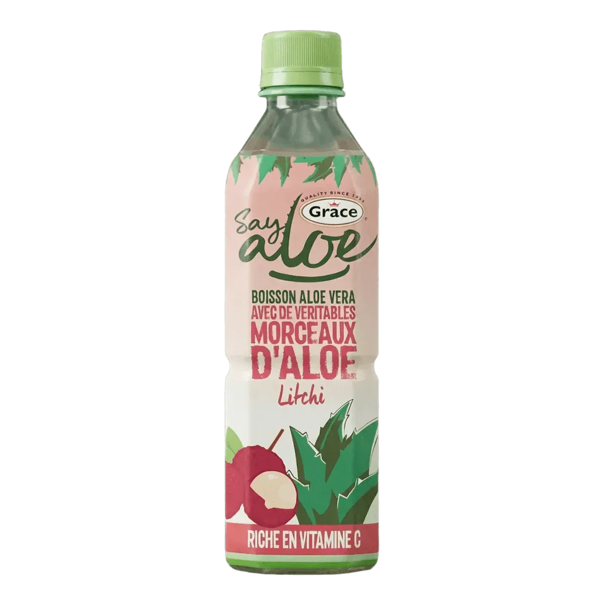 Aloëverasap en lychee GRACE — alternatieve verpakking | Afrikaanse en Caribische kruidenierswinkel NKOSI