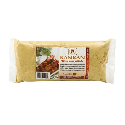 Bolsa de Kankan molido de Les Palmiers de Bintou, especias para parrilladas. Foto del producto.
