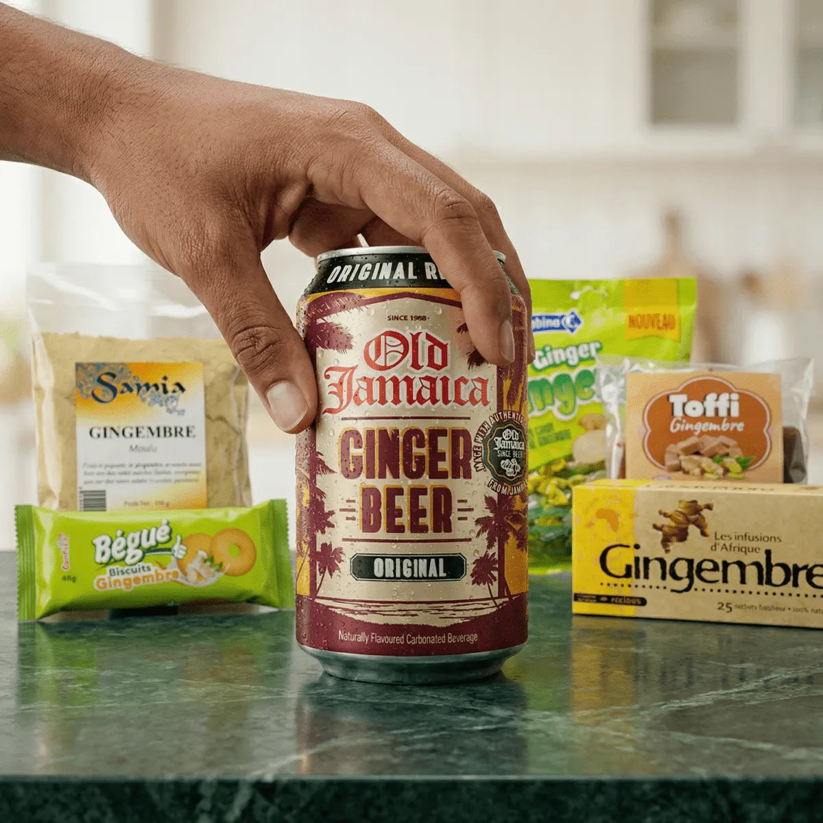 Kit découverte gingembre africain et caribéen de épices et boissons.