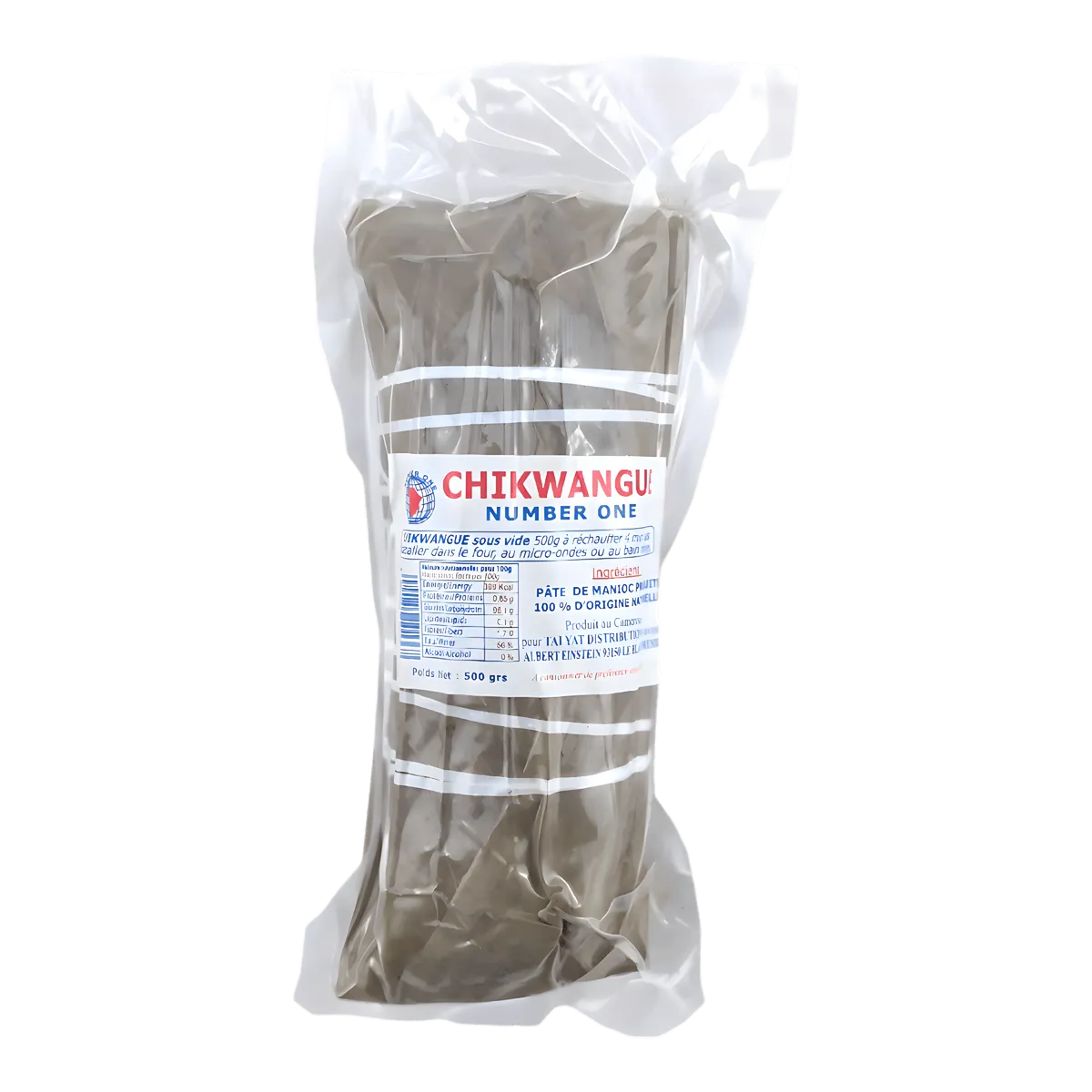 Kwanga Pâte de Manioc - Préservée Fraîcheur emballée sous vide, idéale pour l'épicerie salée et la cuisine africaine traditionnelle.