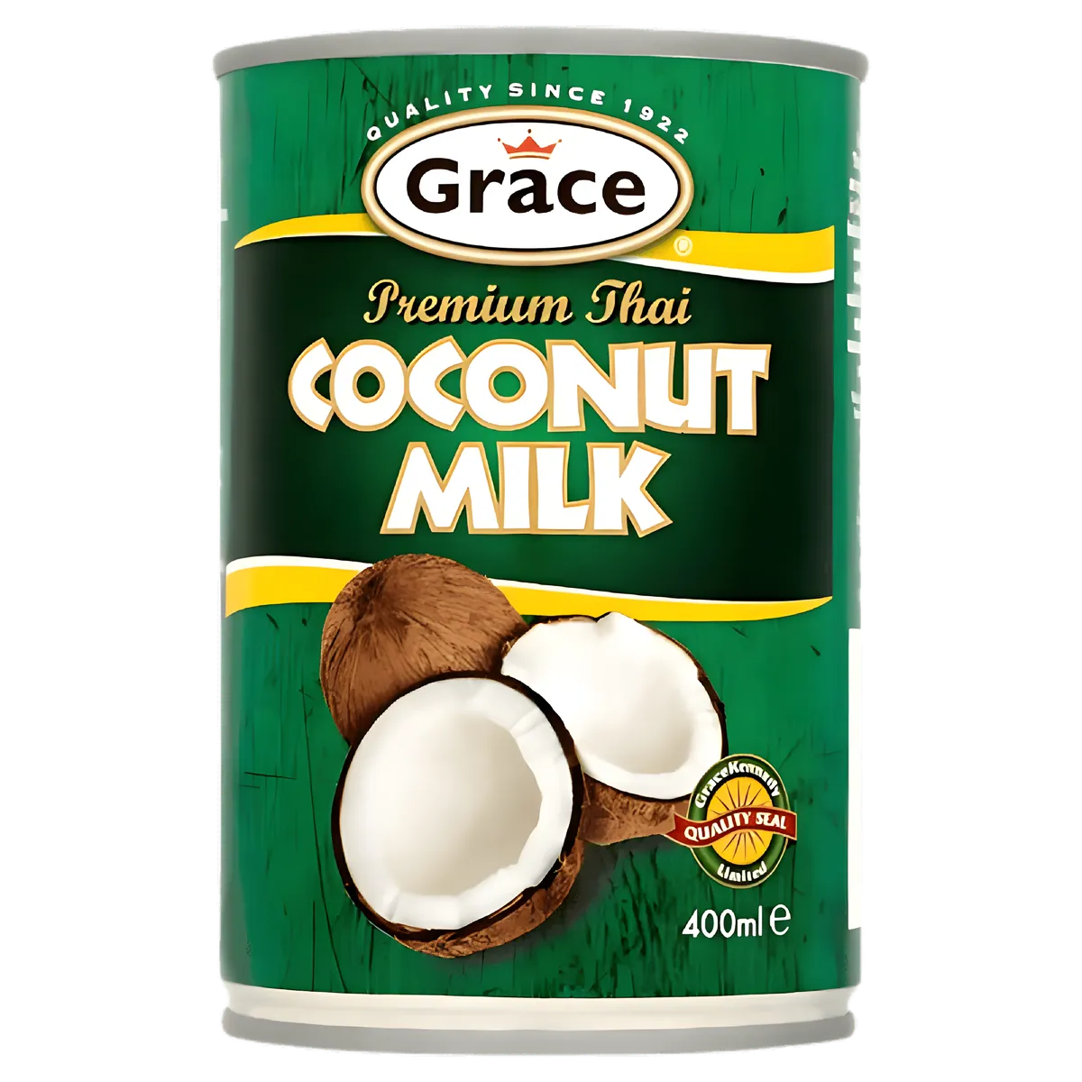 Lait de coco GRACE - Cuisiner | Polyvalent, Onctueux en boîte de 400 ml, idéal pour recettes exotiques sucrées et salées. Produit crèmerie & laitier.