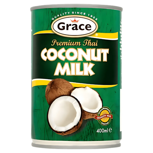 Lait de coco GRACE - Cuisiner | Polyvalent, Onctueux en boîte de 400 ml, idéal pour recettes exotiques sucrées et salées. Produit crèmerie & laitier.