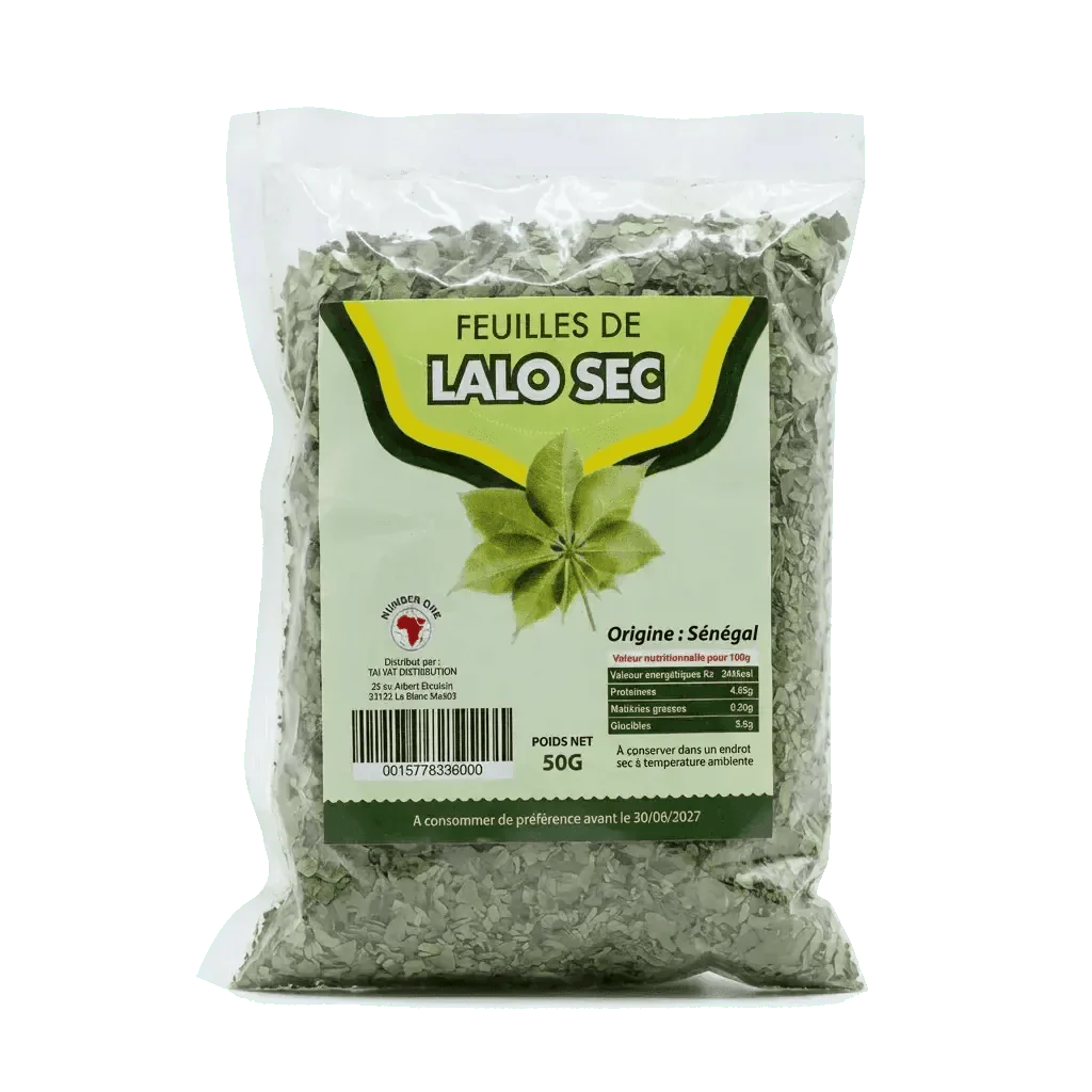 Lalo sec moulu NUMBER ONE en sachet. Ingrédient culinaire africain.