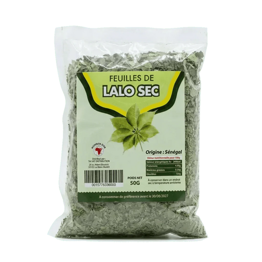Lalo sec moulu NUMBER ONE en sachet. Ingrédient culinaire africain.