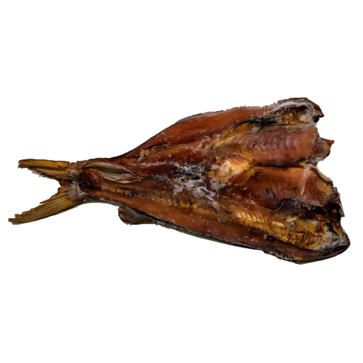 Machoiron fumé - Porc Délicat, poisson entier fumé naturellement, texture tendre et arôme intense, idéal pour plats traditionnels.