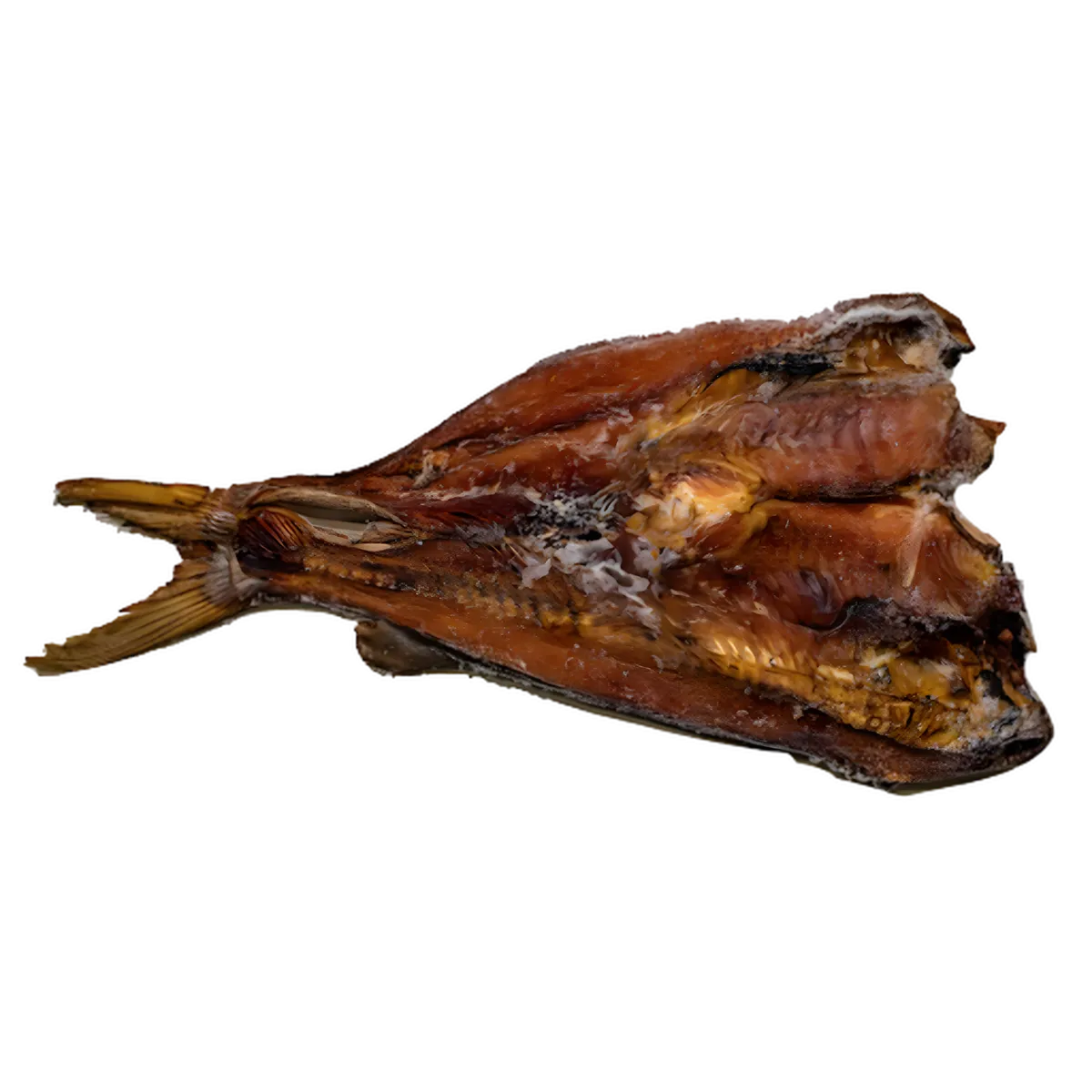 Machoiron fumé - Porc Délicat, poisson entier fumé naturellement, texture tendre et arôme intense, idéal pour plats traditionnels.