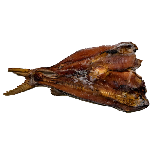 Machoiron fumé - Porc Délicat, poisson entier fumé naturellement, texture tendre et arôme intense, idéal pour plats traditionnels.