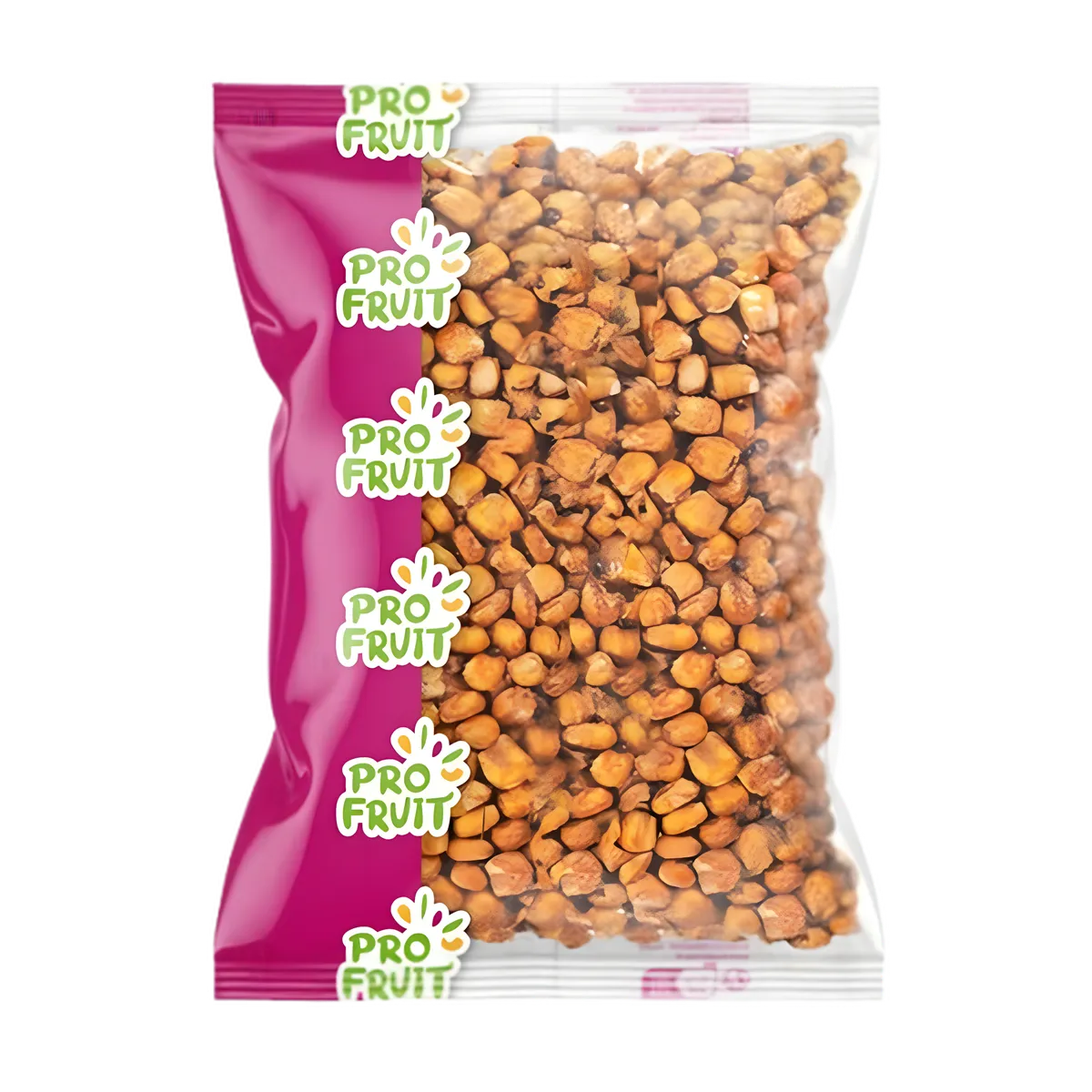 Maïs grillés salés PROFRUIT - Maïs Grillé Salé | Croquant en sachet transparent avec logo PROFRUIT, collation croquante idéale en snack.