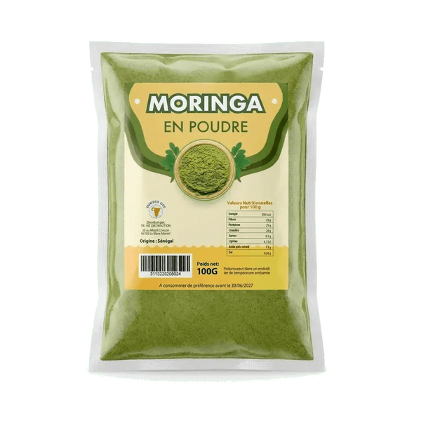 Moringa en Poudre NUMBER ONE - vue alternative packaging | Épicerie africaine NKOSI