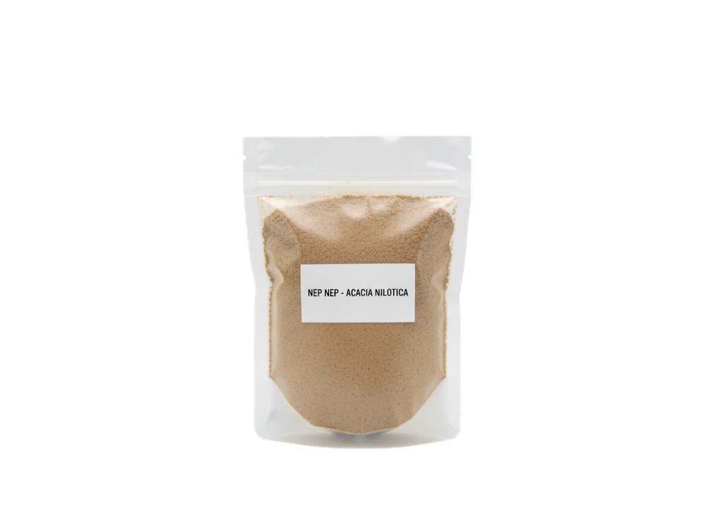 Nep Nep en poudre - ÉPICERIE SALÉE - NKOSI, conditionné en sachet refermable transparent, épice ouest-africaine 100 % naturelle pour sauces et bouillons.