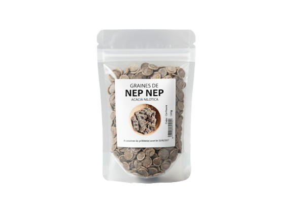Sachet refermable de graines de Nep Nep en grain - ÉPICERIE SALÉE - NKOSI, épice africaine naturelle pour sauces et plats mijotés.