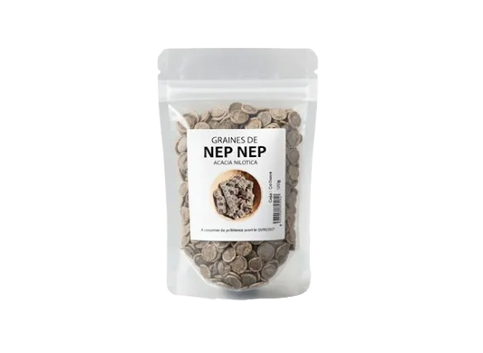 Sachet refermable de graines de Nep Nep en grain - ÉPICERIE SALÉE - NKOSI, épice africaine naturelle pour sauces et plats mijotés.