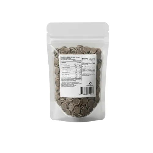 Dos du sachet de Nep Nep en grain - ÉPICERIE SALÉE - NKOSI avec informations nutritionnelles et conservation du produit.