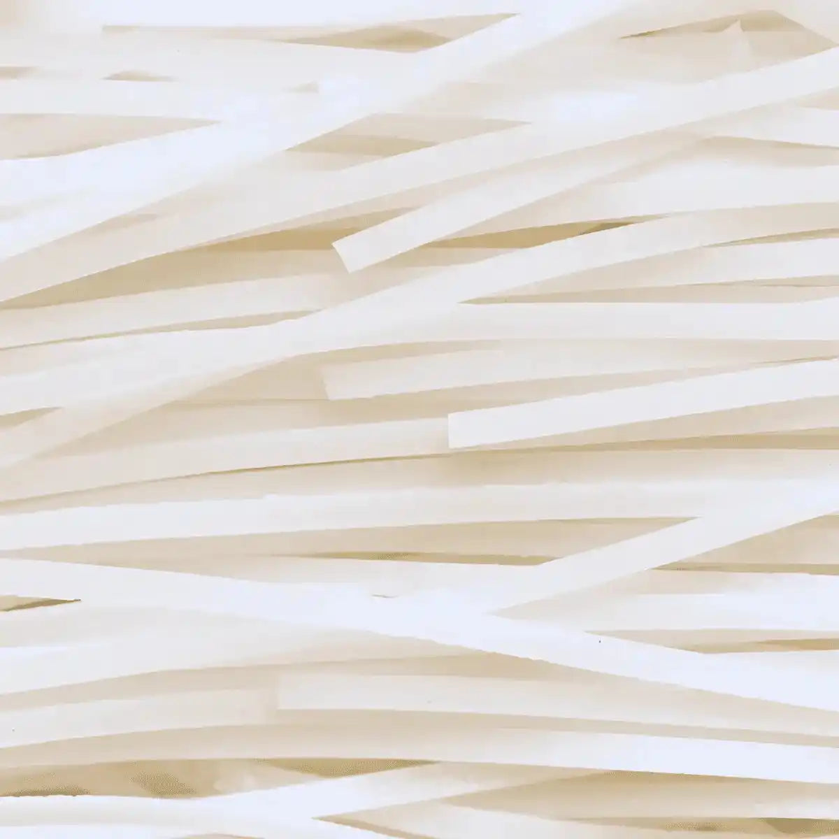 Gros plan sur les nouilles de riz BIO RACINES non cuites, texture lisse et fine, idéales pour plats sans gluten et alimentation saine.