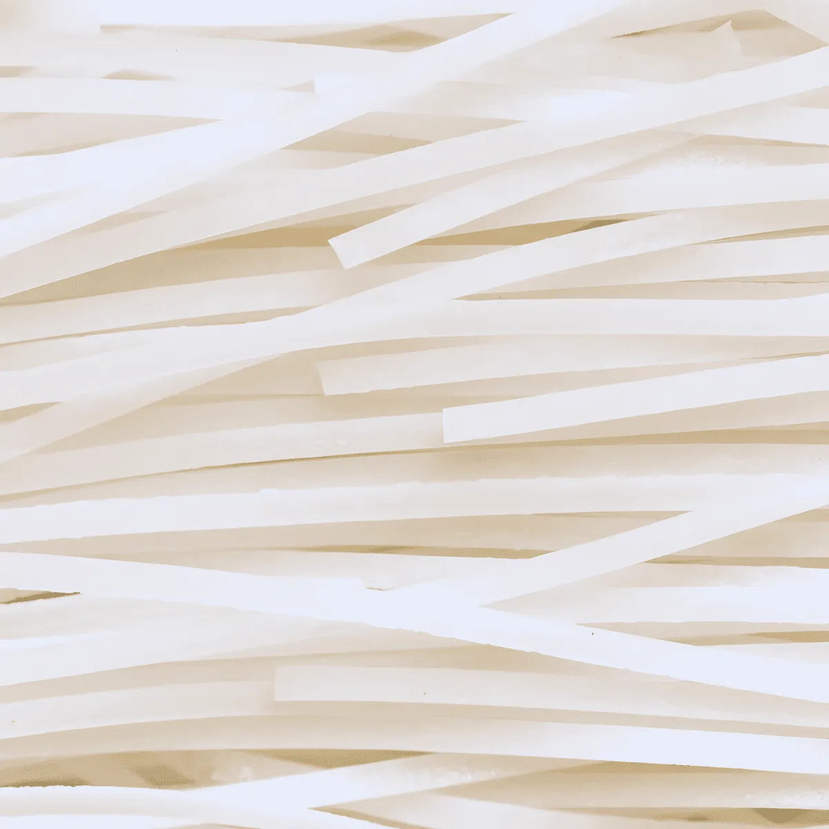 Gros plan sur les nouilles de riz RACINES BIO non cuites, texture lisse et translucide, idéales pour recettes asiatiques - ÉPICERIE SALÉE - NKOSI.