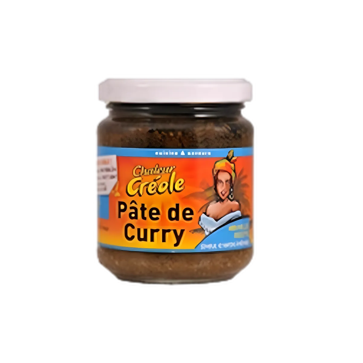 Bocal de pâte de curry Chaleur Créole, mélange d'épices créoles onctueux, idéal pour currys, ragoûts et marinades exotiques.
