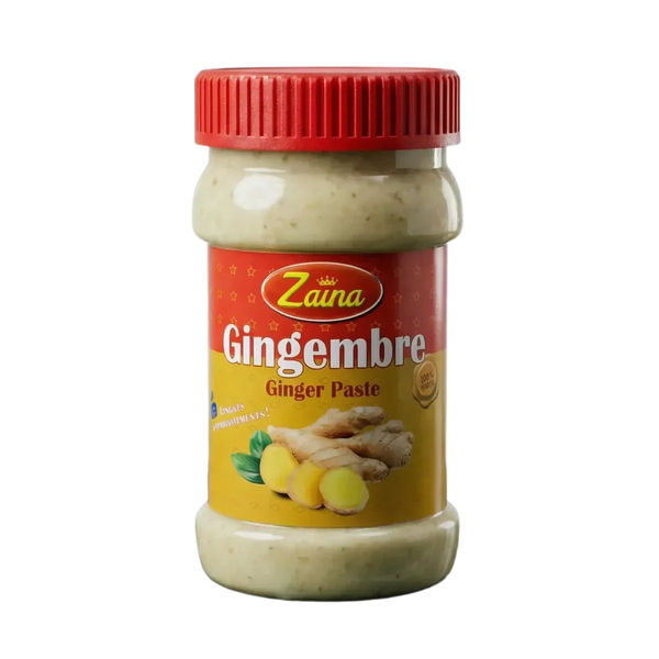 Pâte de Gingembre ZAINA 750g en pot. Étiquette jaune avec gingembre.