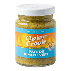 Pâte de piment vert CHALEUR CRÉOLE en pot de 100g.