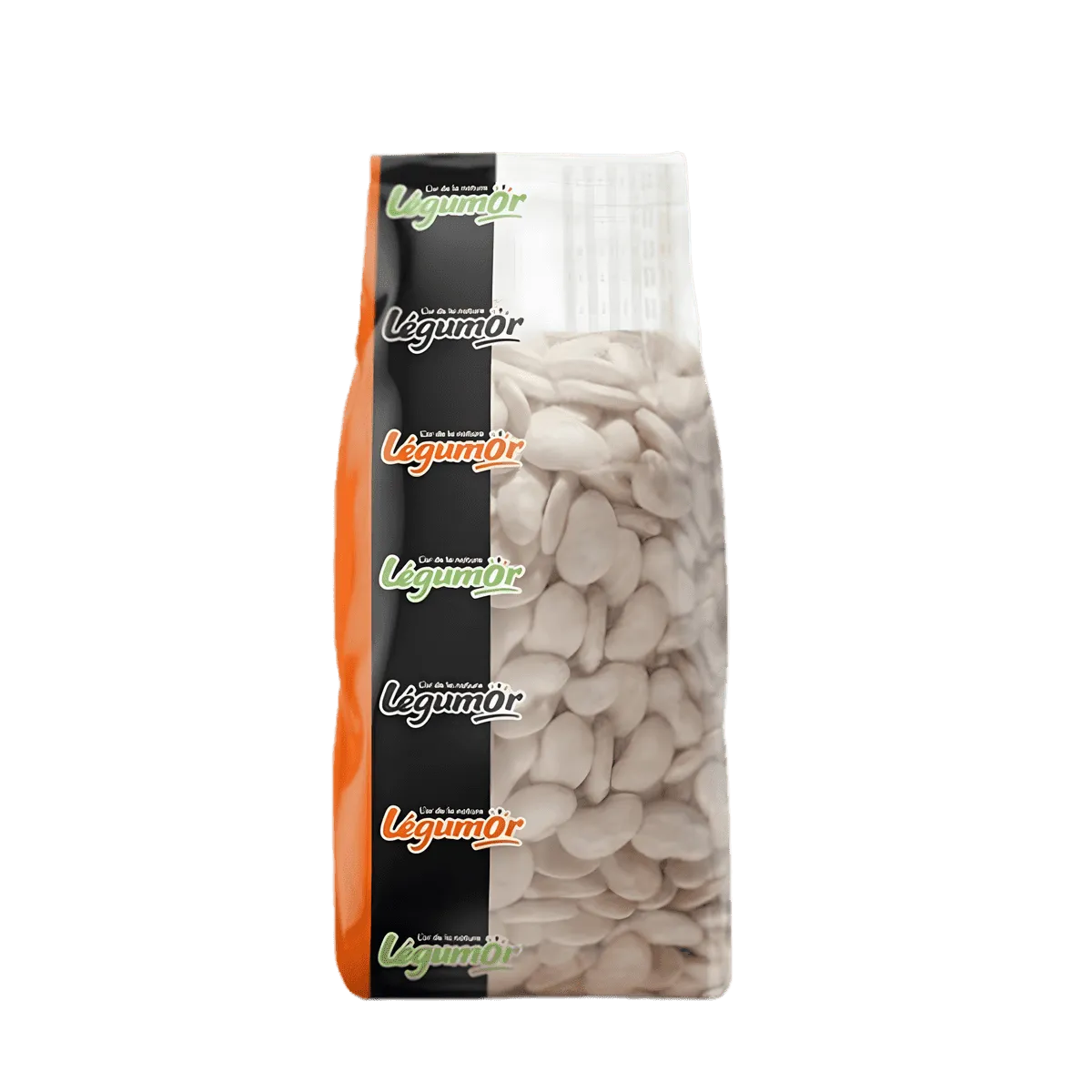 Pois du Cap LEGUMOR en sachet transparent, légume sec naturel de l'épicerie salée NKOSI, riche en fibres et protéines.