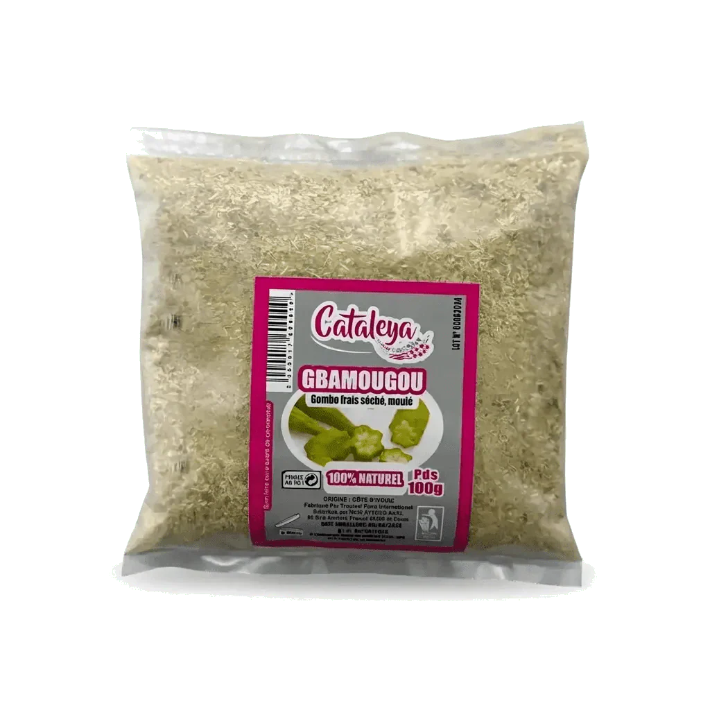 Poudre de gombo frais Gbamougou CATALEYA — vue alternative packaging | Épicerie africaine — Cameroun NKOSI