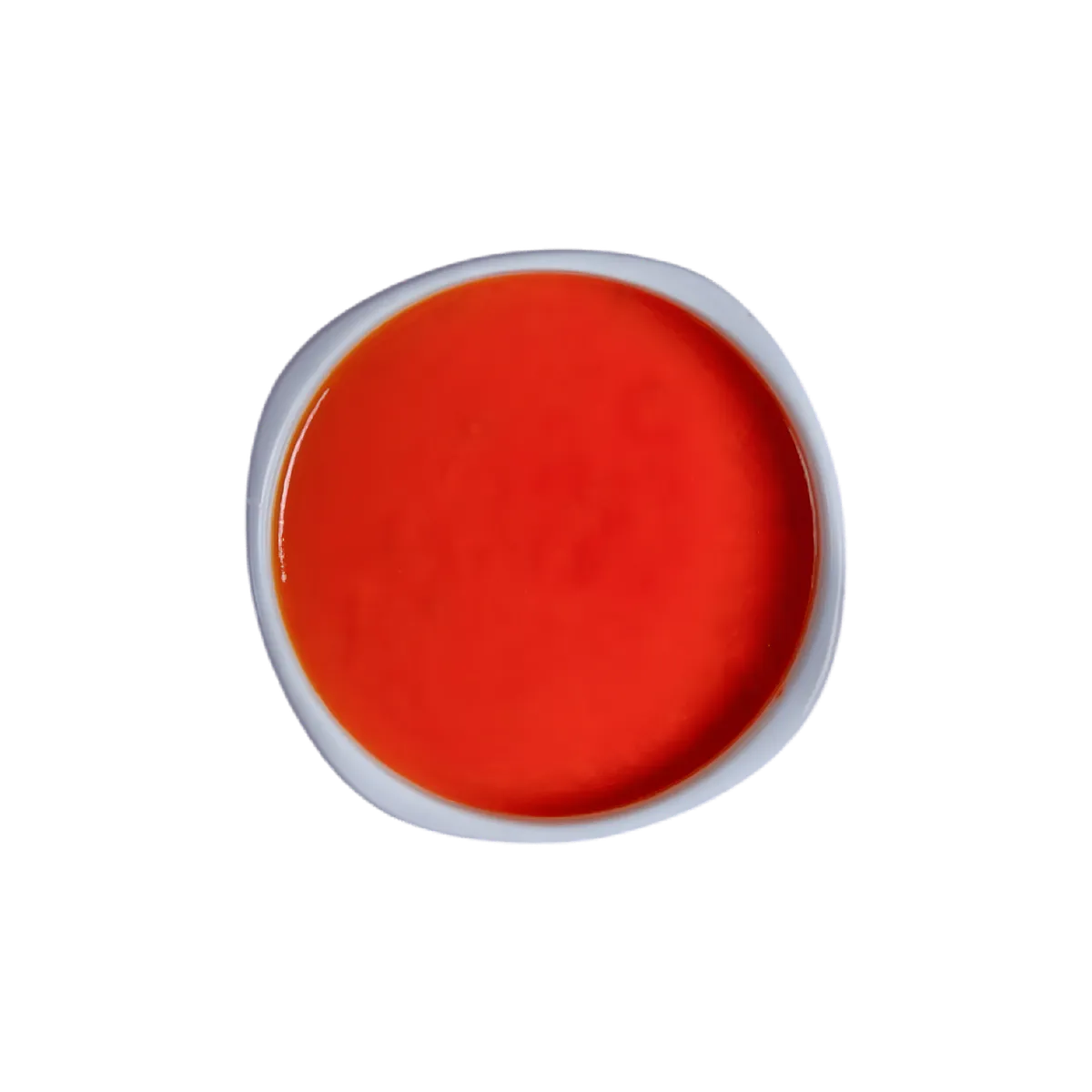 Vue de dessus d’un bol rempli de purée de tomate MUTTI, couleur rouge intense et texture veloutée, parfaite pour la cuisine maison.