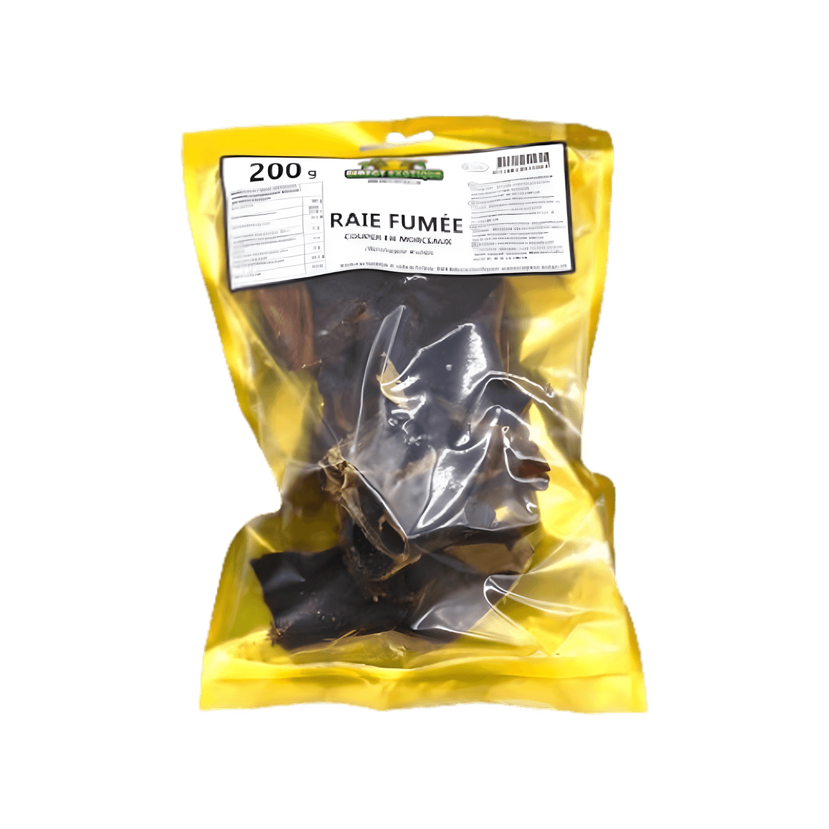 Raie fumée - POISSON - NKOSI en sachet de 200g sous vide, produit de la mer prêt à consommer, idéal pour recettes gastronomiques.