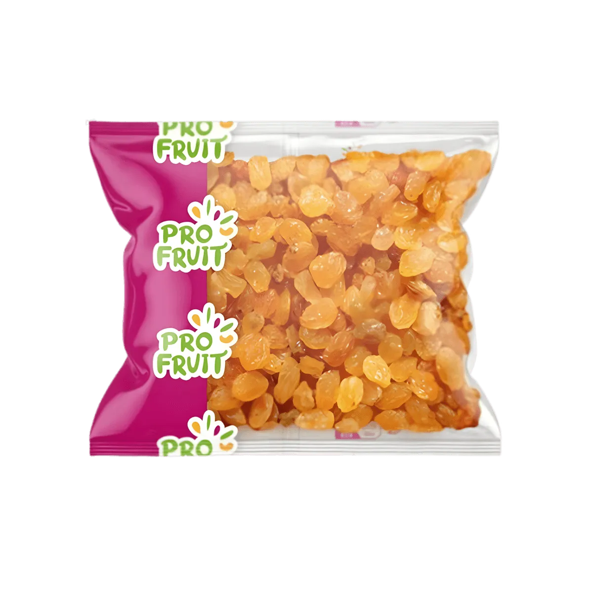Raisins golden PROFRUIT en sachet transparent avec emballage rose, fruits secs moelleux pour collation saine - FRUITS / LÉGUME / PLANTE SEC - NKOSI.