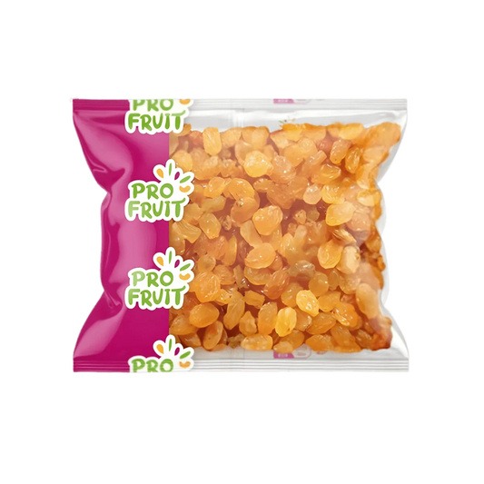 Raisins golden PROFRUIT en sachet transparent avec emballage rose, fruits secs moelleux pour collation saine - FRUITS / LÉGUME / PLANTE SEC - NKOSI.