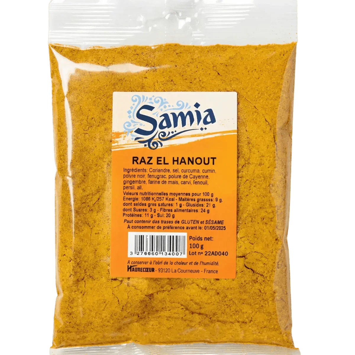Raz el Hanout SAMIA — vista alternativa del packaging | Épicerie africana NKOSI