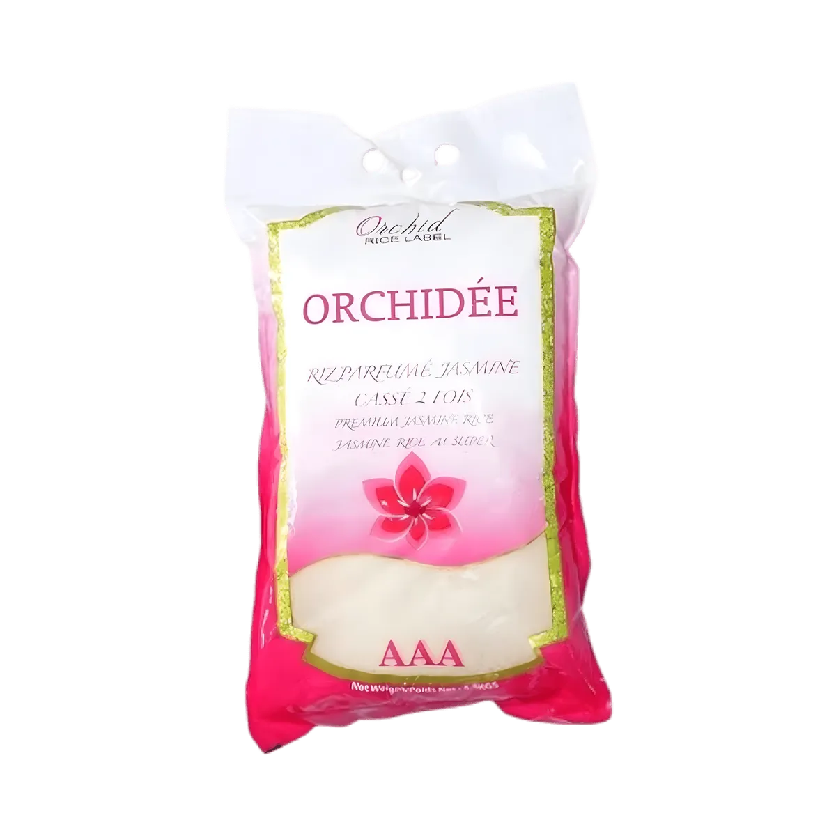 Riz Jasmin Cassé ORCHIDÉE en sachet 2 fois cassé, AAA, idéal pour une cuisson rapide et des plats asiatiques parfumés. Épicerie salée premium.