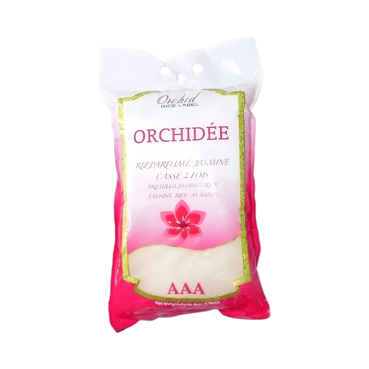 Riz Jasmin Cassé ORCHIDÉE en sachet 2 fois cassé, AAA, idéal pour une cuisson rapide et des plats asiatiques parfumés. Épicerie salée premium.