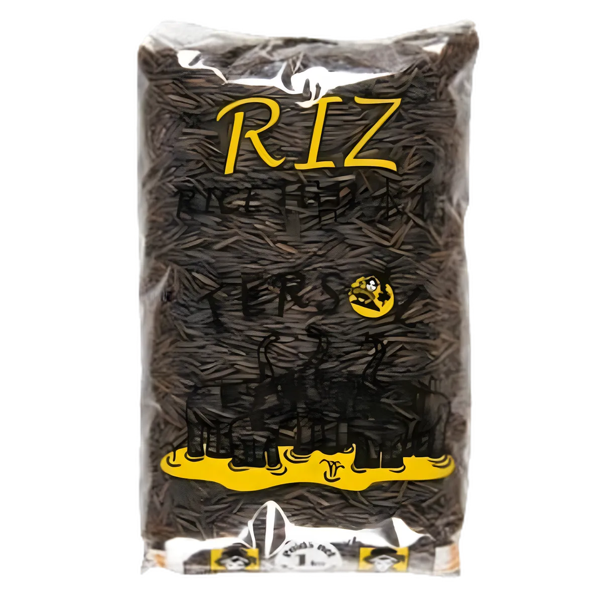 Riz Sauvage TERSOL en sachet transparent, grains longs fins visibles, produit d'épicerie salée riche en nutrition et goût noisette.