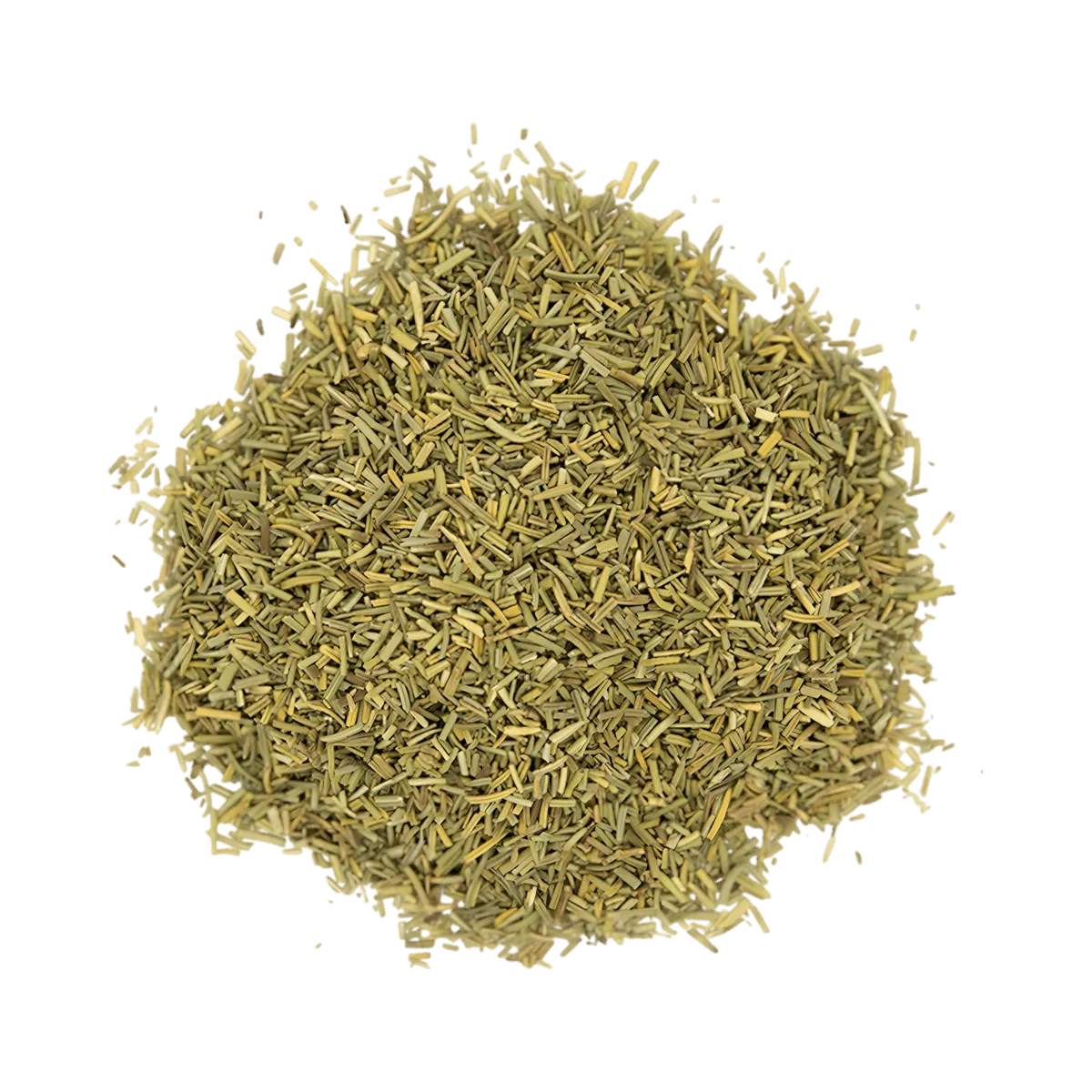 Feuilles de romarin entier SAMIA étalées, texture feuilletée et couleur vert foncé pour cuisine méditerranéenne - ÉPICERIE SALÉE - NKOSI.