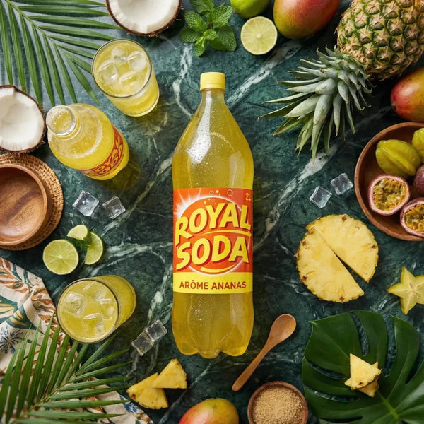 Soda goût ananas ROYAL SODA - forme naturelle variable selon variété | épicerie exotique NKOSI