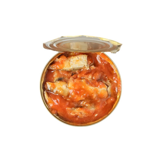 Sardines Pilchard GLENRYCK en sauce tomate piquante, texture tendre et savoureuse, parfaites pour plats rapides et recettes de fruits de mer.