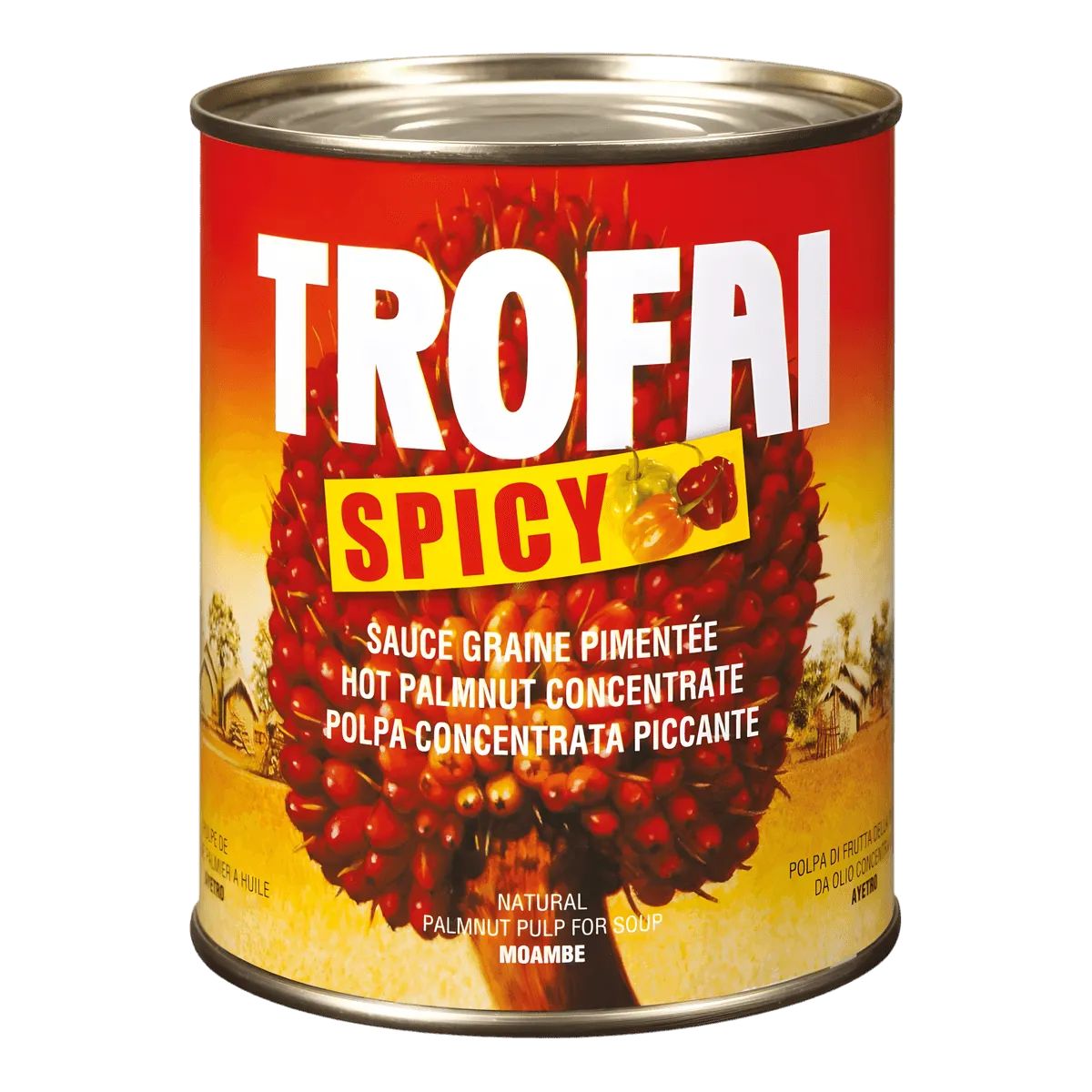 Sauce graine de palme spicy TROFAI en conserve, condiment épicé prêt à l'emploi pour recettes africaines - ÉPICERIE SALÉE - NKOSI.