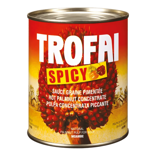 Sauce graine de palme spicy TROFAI en conserve, condiment épicé prêt à l'emploi pour recettes africaines - ÉPICERIE SALÉE - NKOSI.