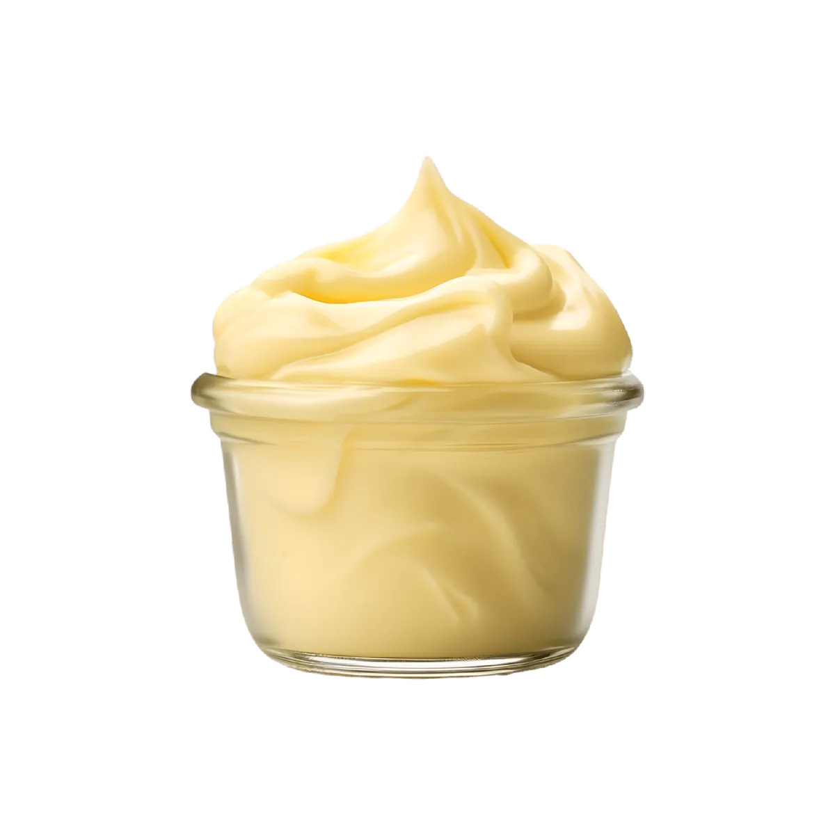 Mayonnaise halal SAMIA onctueuse servie dans une verrine en verre, idéale pour accompagner vos plats dans l'épicerie salée.