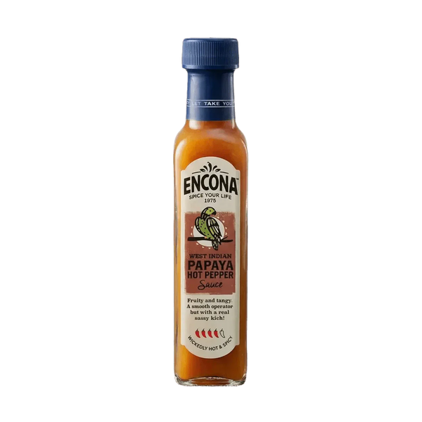 West Indian papaya hot pepper sauce ENCONA — alternative packaging view | African and Caribbean grocery NKOSI