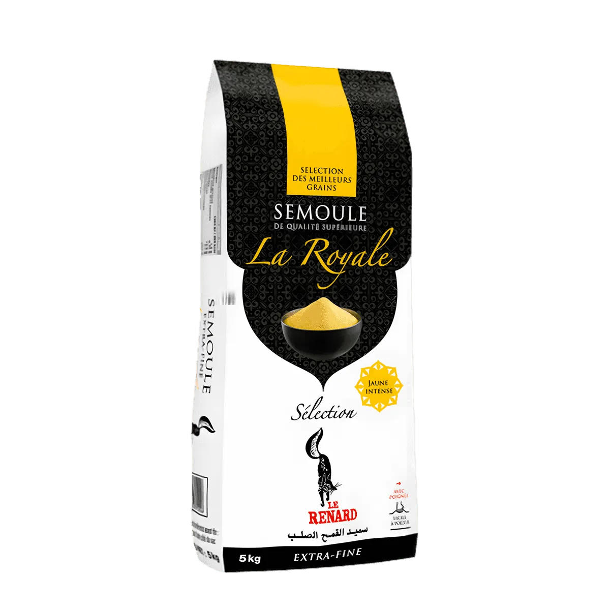 Semoule de blé extra-fine Royale RENARD 5kg en sachet, qualité supérieure pour recettes sucrées ou salées - ÉPICERIE SALÉE - NKOSI.