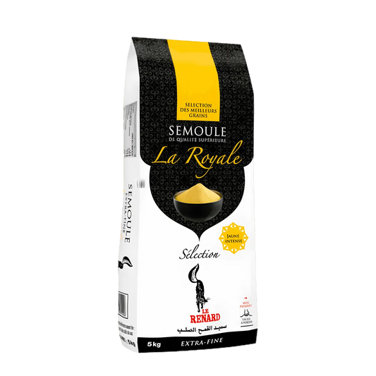 Semoule de blé extra-fine Royale RENARD 5kg en sachet, qualité supérieure pour recettes sucrées ou salées - ÉPICERIE SALÉE - NKOSI.