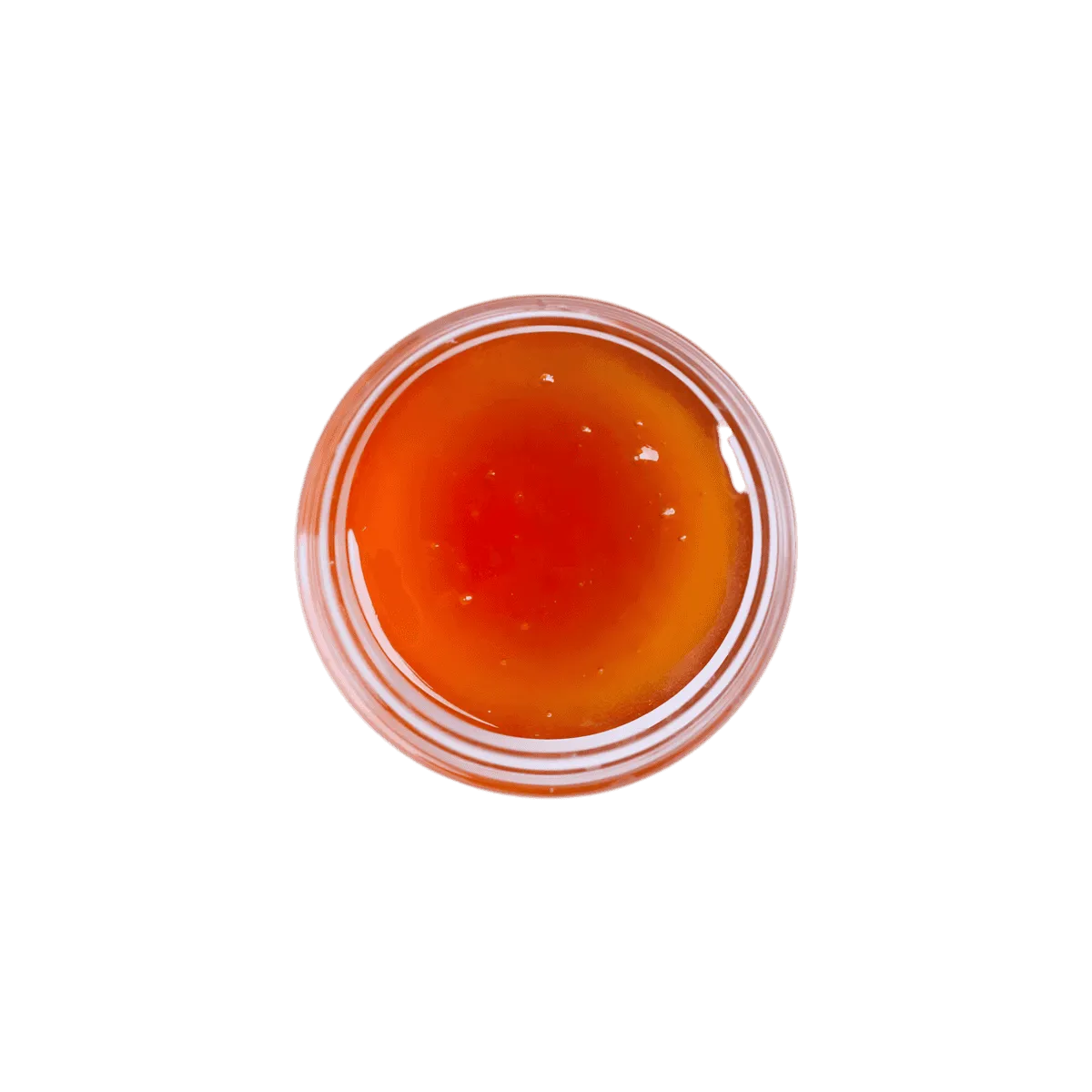 Vue du dessus du sirop de glucose SAMIA à la texture lisse et couleur ambrée, parfait pour recettes sucrées - ÉPICERIE SUCRÉE - NKOSI.